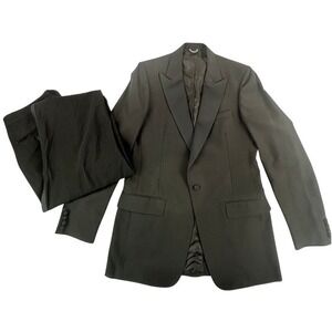 Christian Dior Monsieur Mens Tuxedo 40L Jacket Black Peak Lapel Vintage USA Made